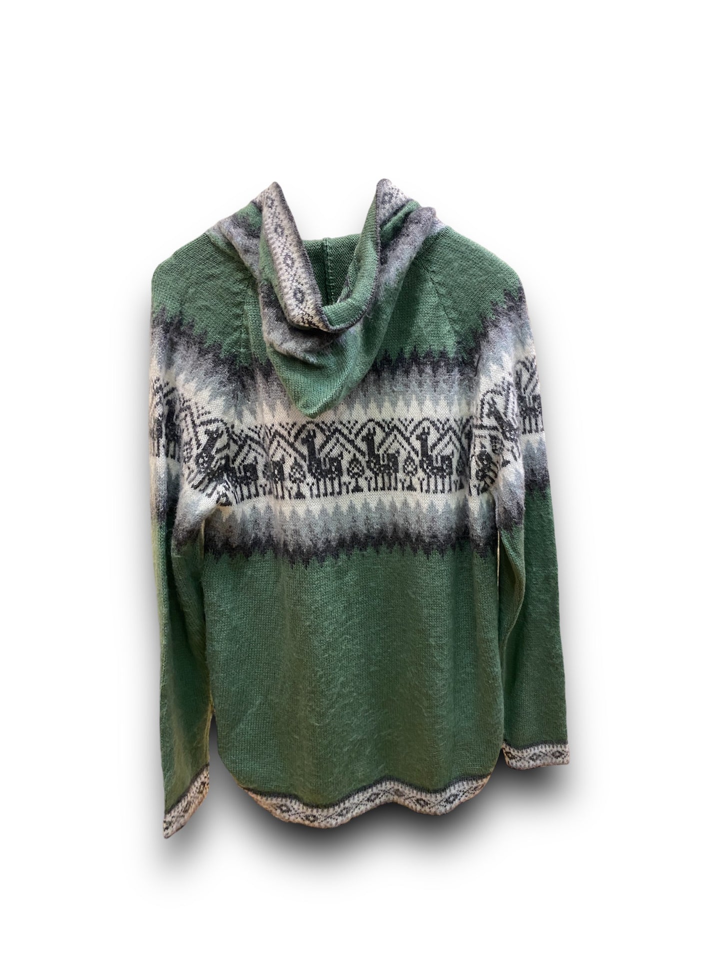 9 Alpaca hoodie with hood -menta